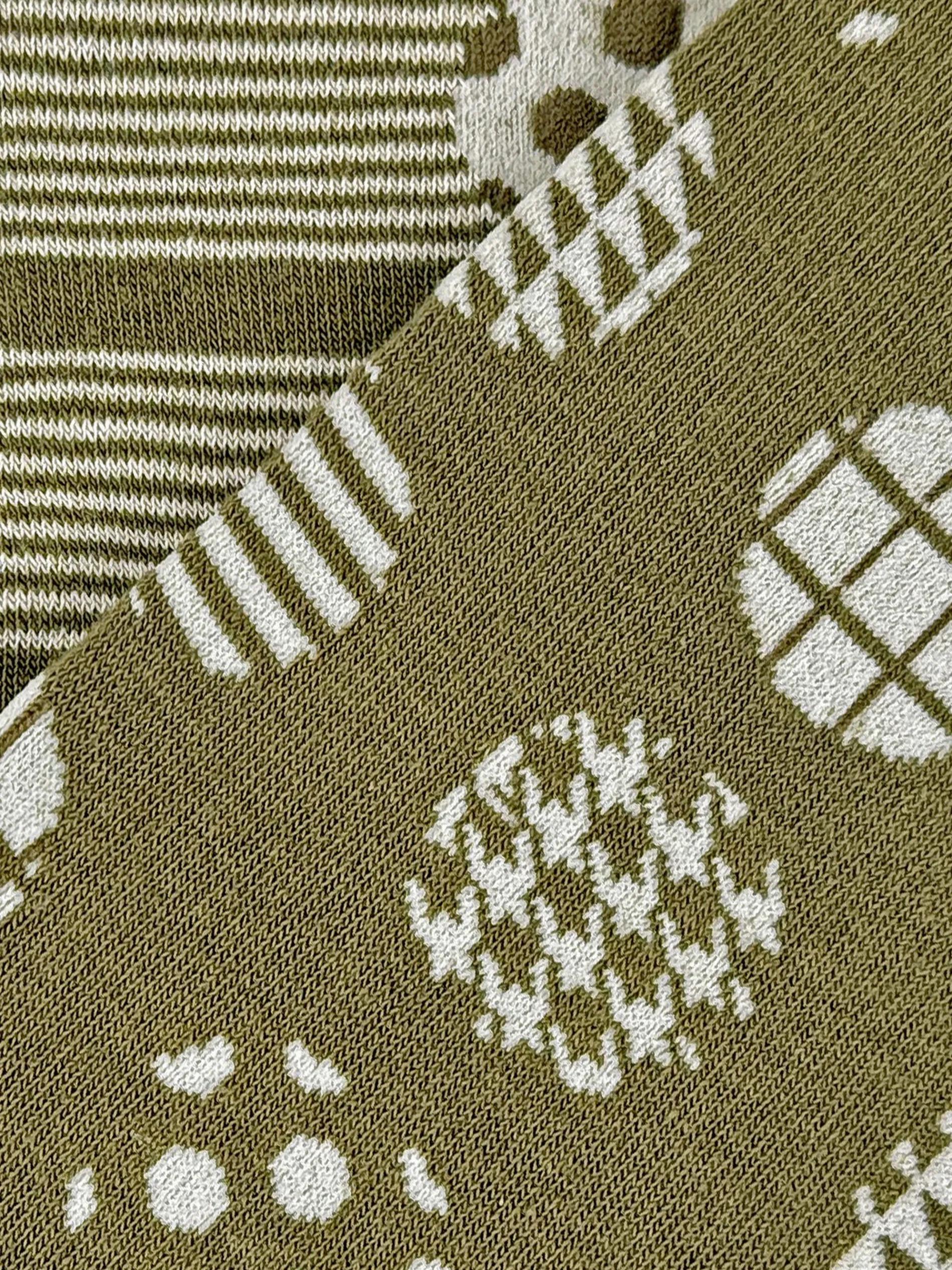 2nd Palette - Kaleidoscope Dot Sock in Khaki