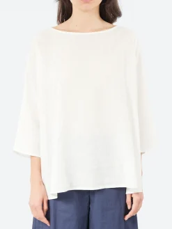 Neirami - 3/4 Sleeves Wide Shirt in Rice