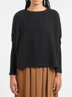 Neirami - Big Neck Boxy Shirt in Nero