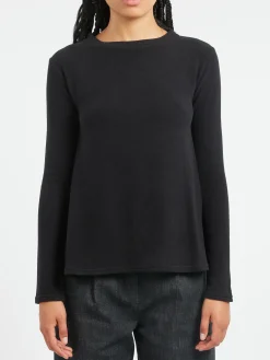 Neirami - Boat Neck Sweater in Nero