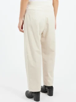 Neirami - Cord Pants with Pleats in Panna