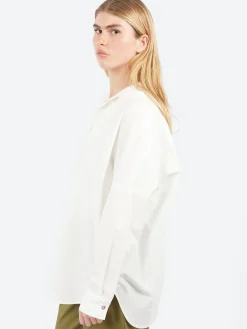 Neirami - Over V-Neck Blouse in Rice