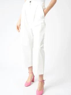 Neirami - Pleated Trouser in Rice (White)