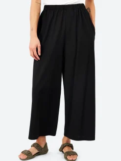 Neirami - Wide Jersey Trousers in Nero