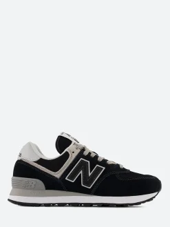 New Balance - 574 Evergreen Green Leaf in Black with White