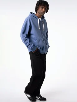 Nigel Cabourn - Army Gym Hoodie in Denim (Blue)