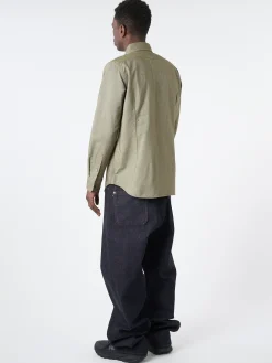 Nigel Cabourn - British Officers Shirt in Dark Green