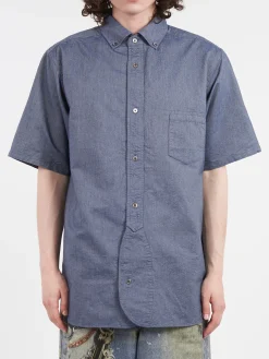 Nigel Cabourn - British Officers S/S Shirt in Navy