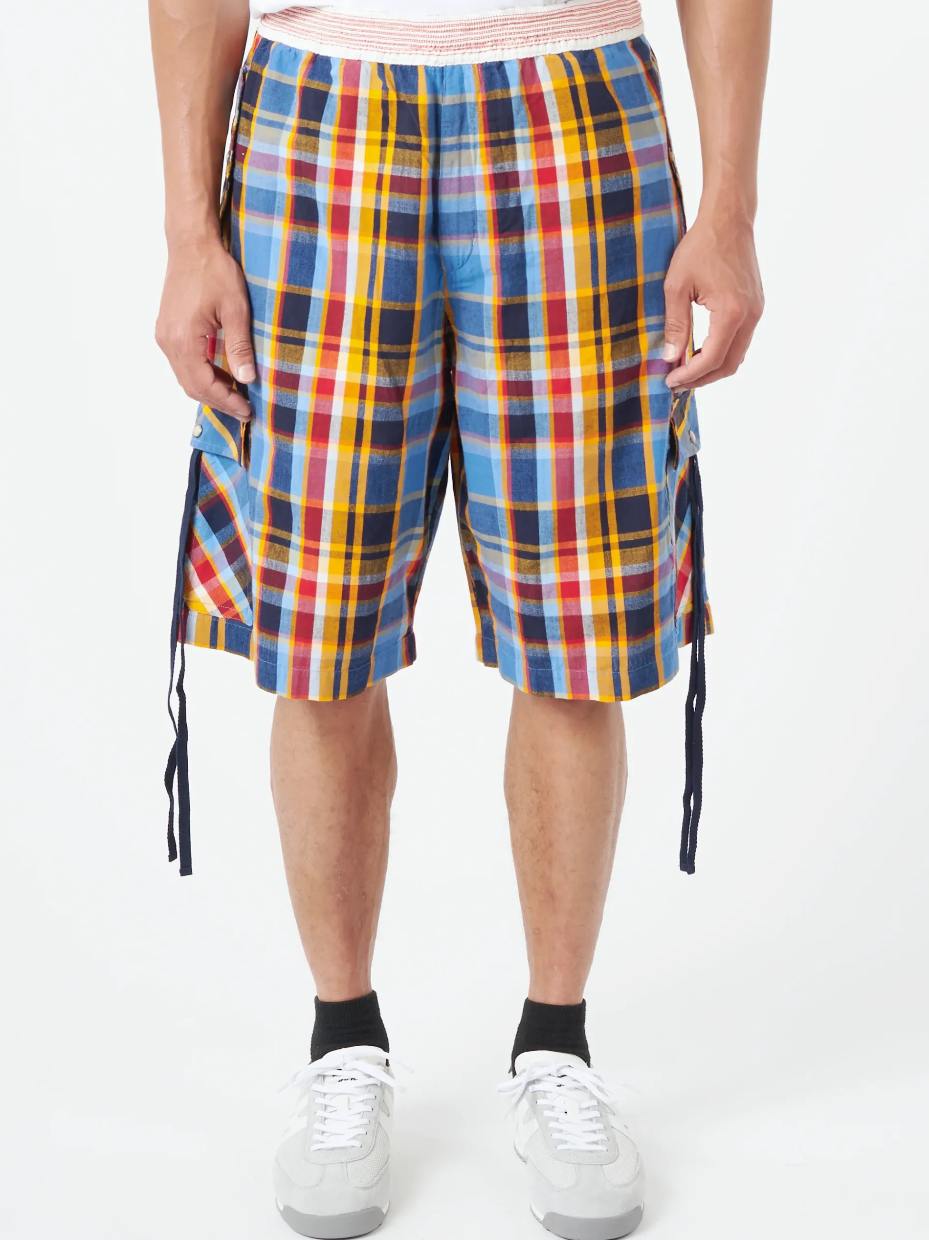 Nigel Cabourn - Original Madras Trading Company Cargo Short in Blue