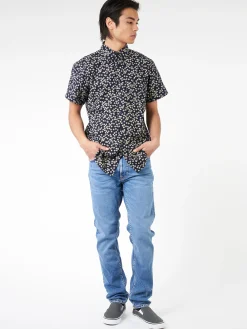 Nudie Jeans - Lean Dean in Lost Orange (Light Blue Wash)