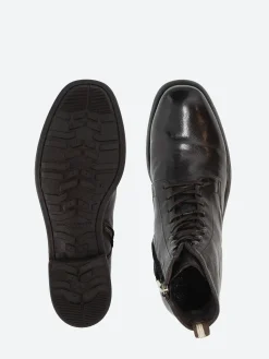 Officine Creative - Chronicle 004 Lace-Up Boots in Ebano Ignis