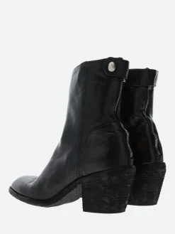 Officine Creative - Sydne 003 Zip Boots in Nero Ignis