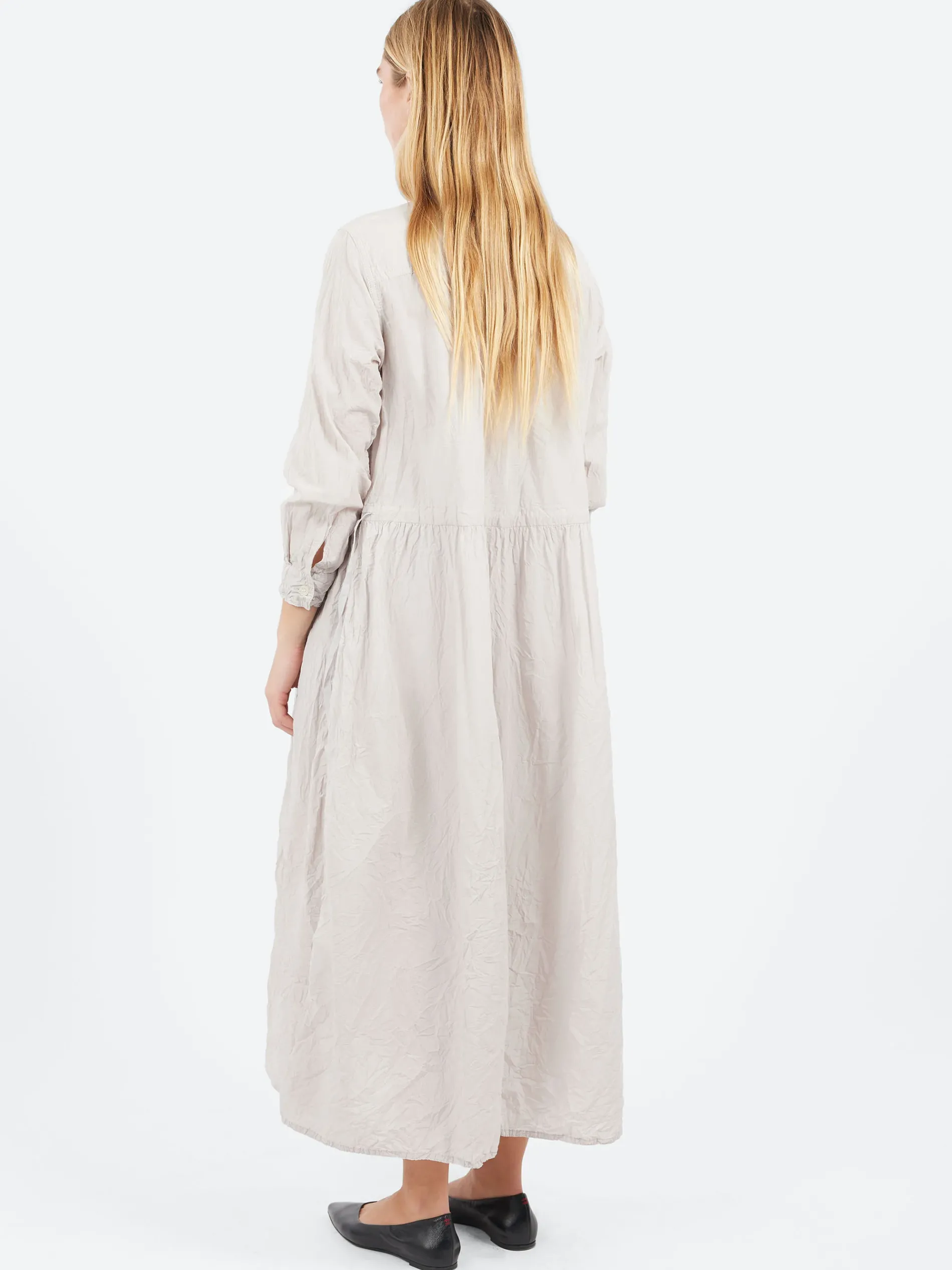 Pas de Calais - Classic Crinkle Dress in Grey