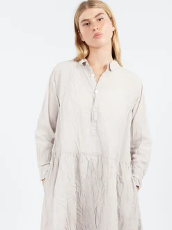 Pas de Calais - Classic Crinkle Dress in Grey