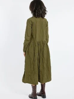 Pas de Calais - Classic Crinkle Dress in Khaki