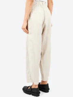 Pas de Calais - Linen Twill Wide Pants in Light Grey