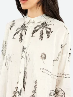 Pas de Calais - Plant Growth Blouse in Ivory