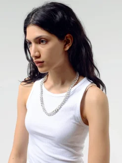 Pearls Before Swine - Spliced L Necklace in Silver