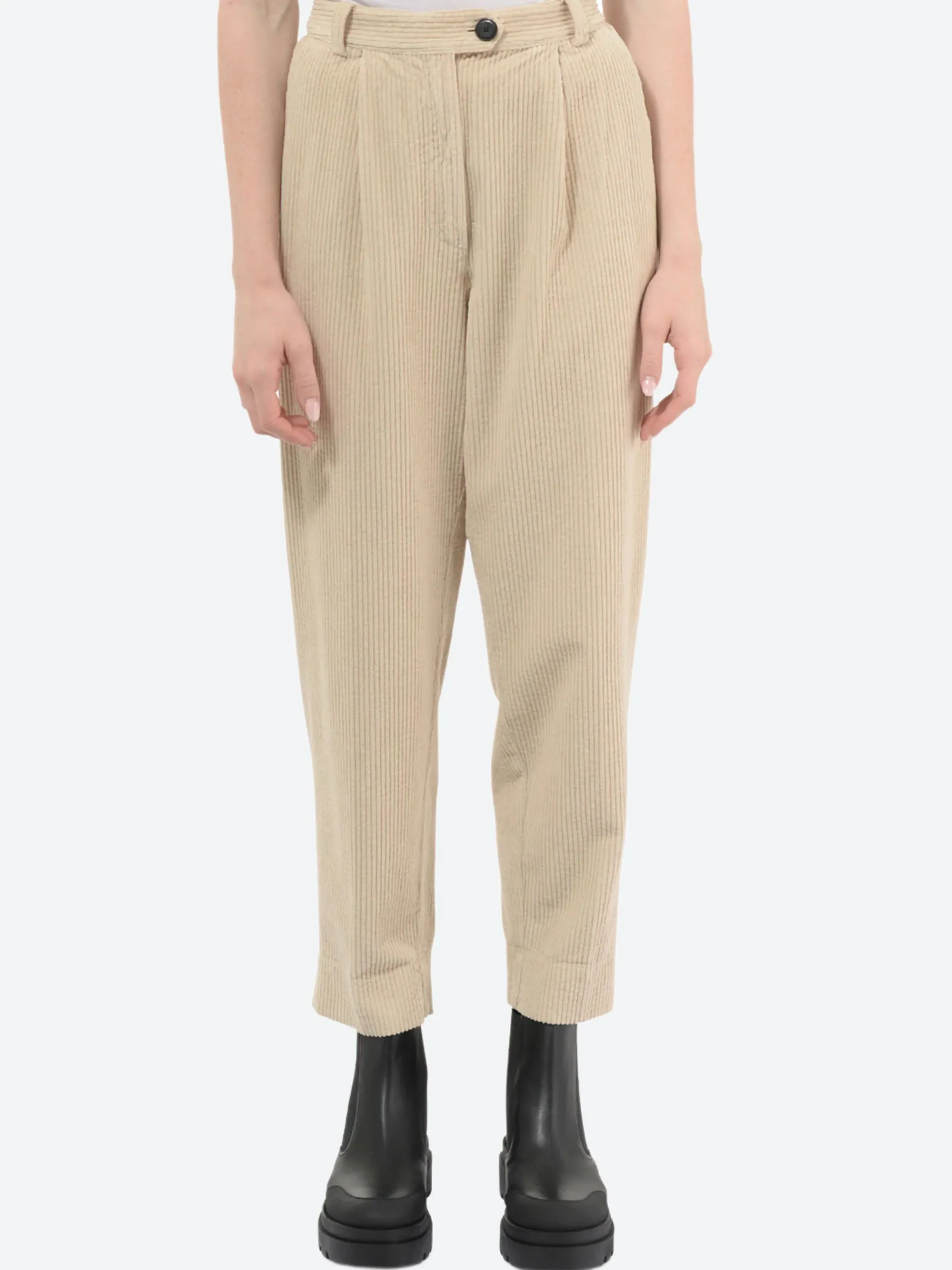 Pomandere - 7178 Pleat Pant in Ice