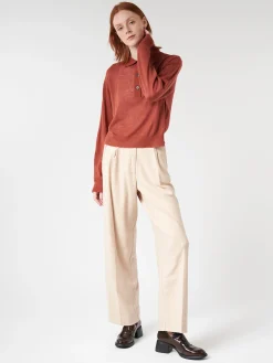 Pomandere - Knitted Polo in Brick