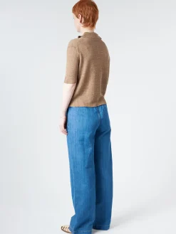 Pomandere - Polo Sweater in Tobacco