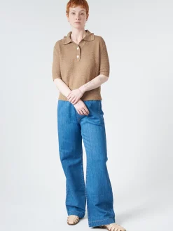 Pomandere - Polo Sweater in Tobacco