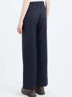 Pomandere - Wide Leg Trousers in Night Blue