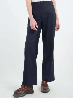 Pomandere - Wide Leg Trousers in Night Blue