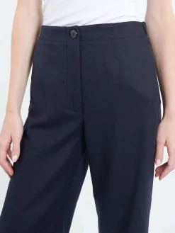 Pomandere - Wide Leg Trousers in Night Blue