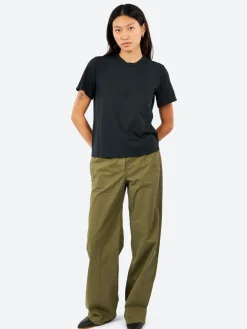 Pomandère - Unevenely-Dyed Cotton Jersey T-Shirt in Black