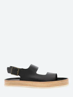 Punto Pigro - Alpha 3 Two Strap Sandal in Nero Vacchetta