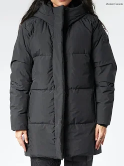 Quartz Co. - June Hooded Down Puffer Jacket in Black