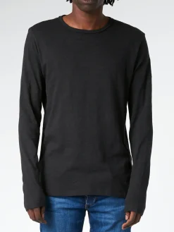 Rag & Bone - Classic Flame Long Sleeve Tee in Black