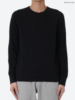 Reigning Champ - Lightweight Terry Crewneck in Black