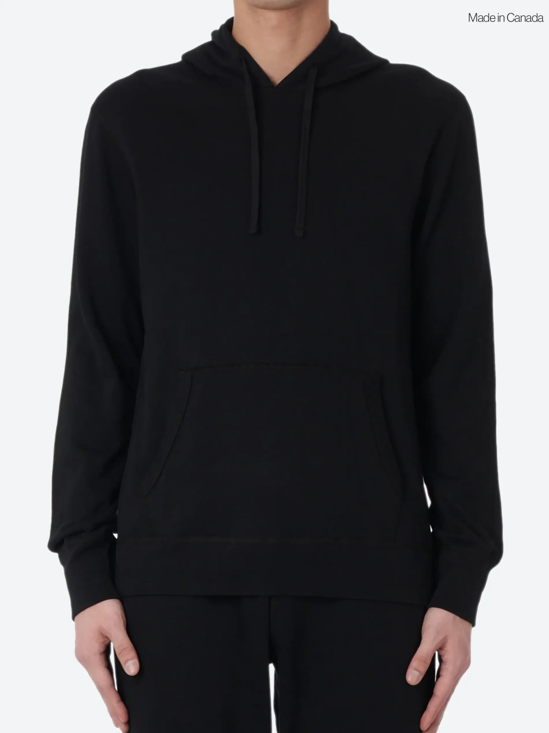 Reigning Champ - Lightweight Terry Pullover Hoodie in Black