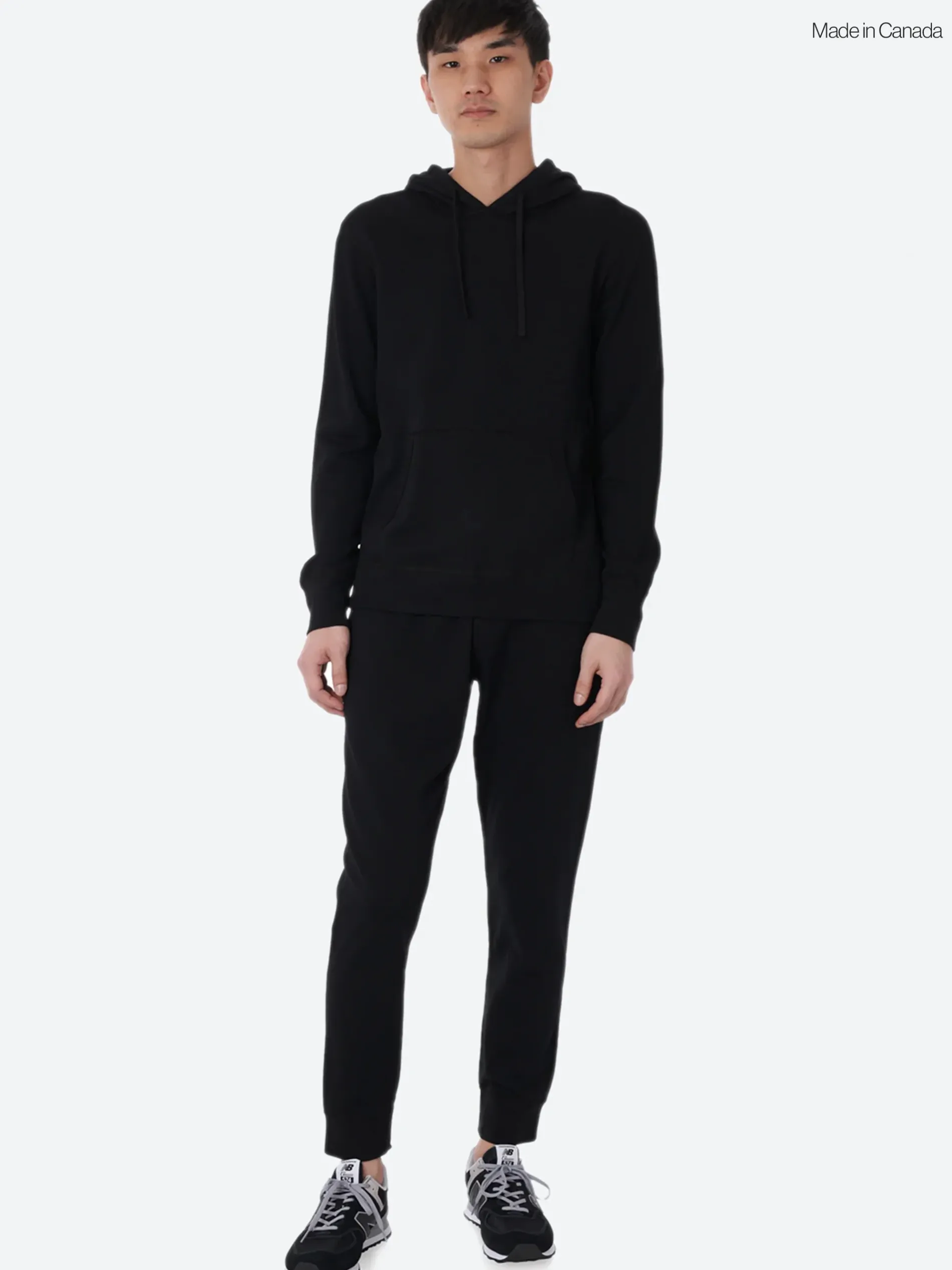 Reigning Champ - Lightweight Terry Pullover Hoodie in Black