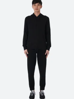 Reigning Champ - Lightweight Terry Pullover Hoodie in Black