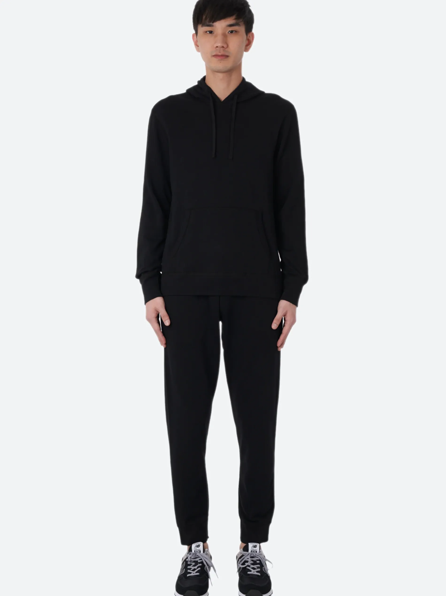 Reigning Champ - Lightweight Terry Pullover Hoodie in Black