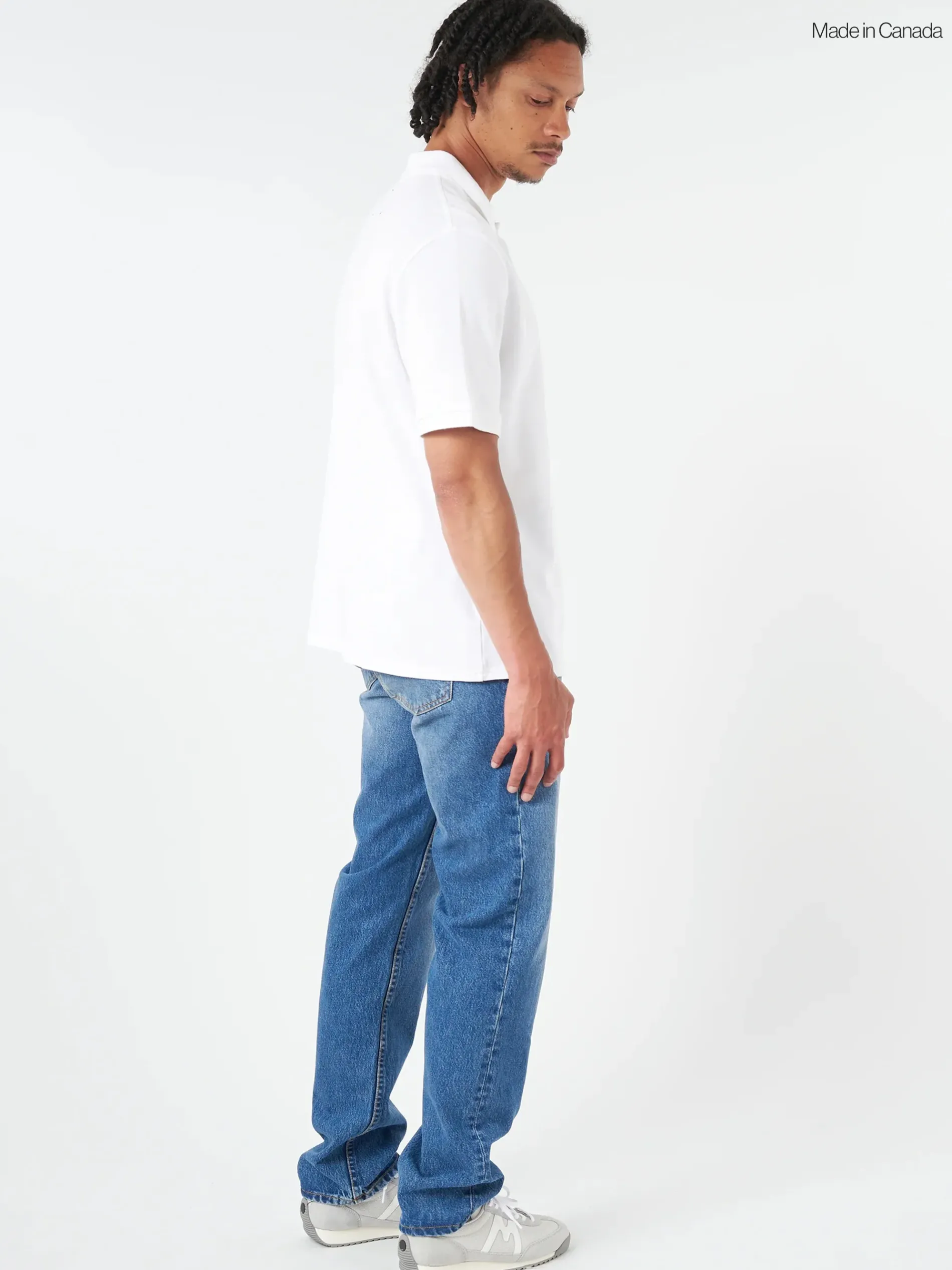 Reigning Champ - Pique Polo in White