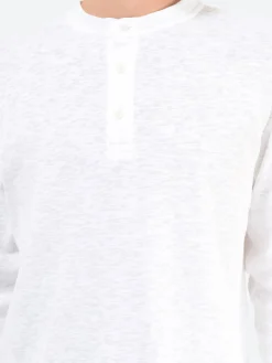 Reigning Champ - 1x1 Slub Henley in White