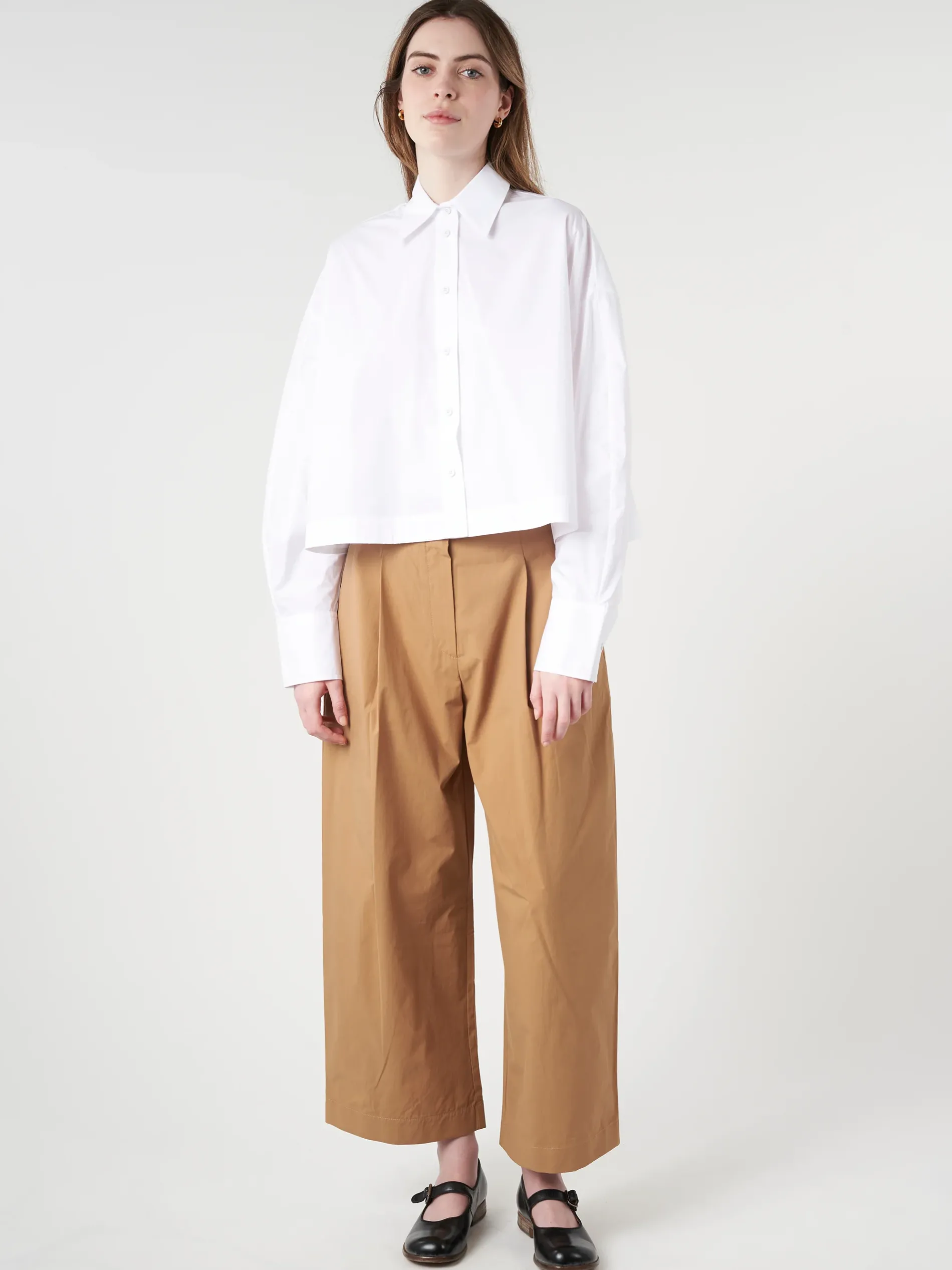 Roberto Collina - Cropped Boxy Shirt in Bianco