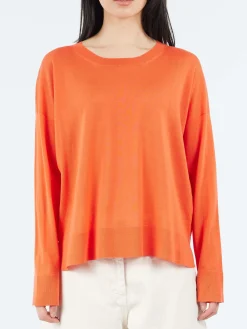 Roberto Collina - Long Sleeve Crewneck in Corallo