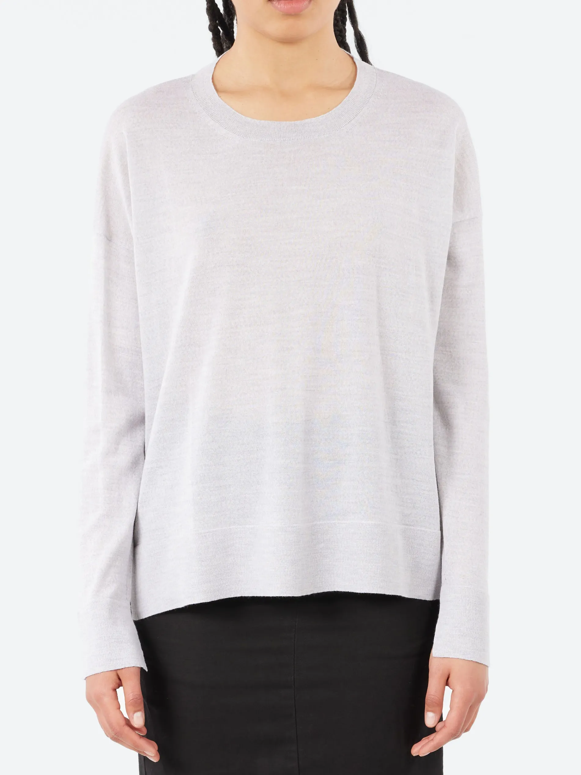 Roberto Collina - Long Sleeve Crewneck in Grigio