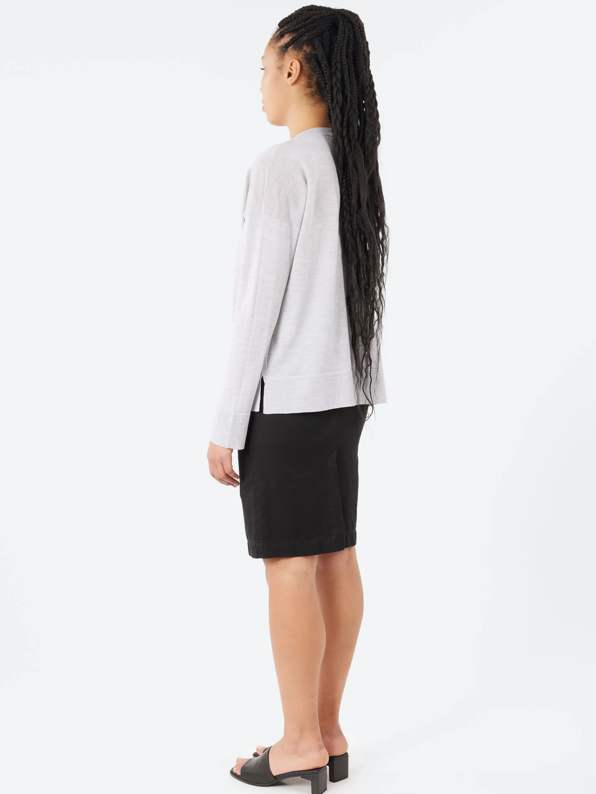 Roberto Collina - Long Sleeve Crewneck in Grigio