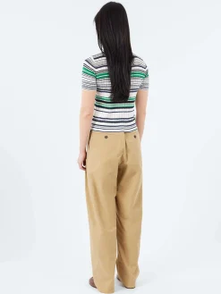 Roberto Collina - Multi-Striped Polo in Smeraldo