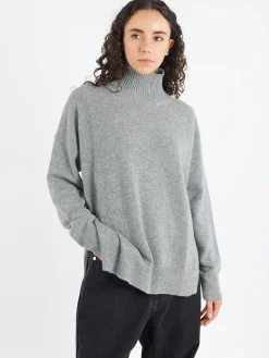 Roberto Collina - Open Sides Turtleneck in Grigio
