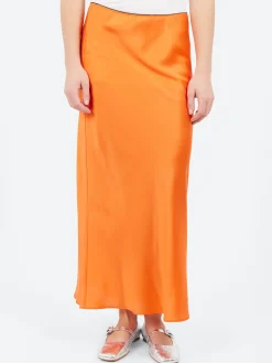 Roberto Collina - Silk Slip Skirt in Corallo