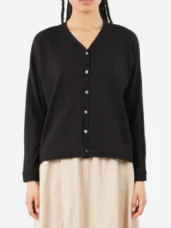 Roberto Collina - V-Neck Cardigan in Nero