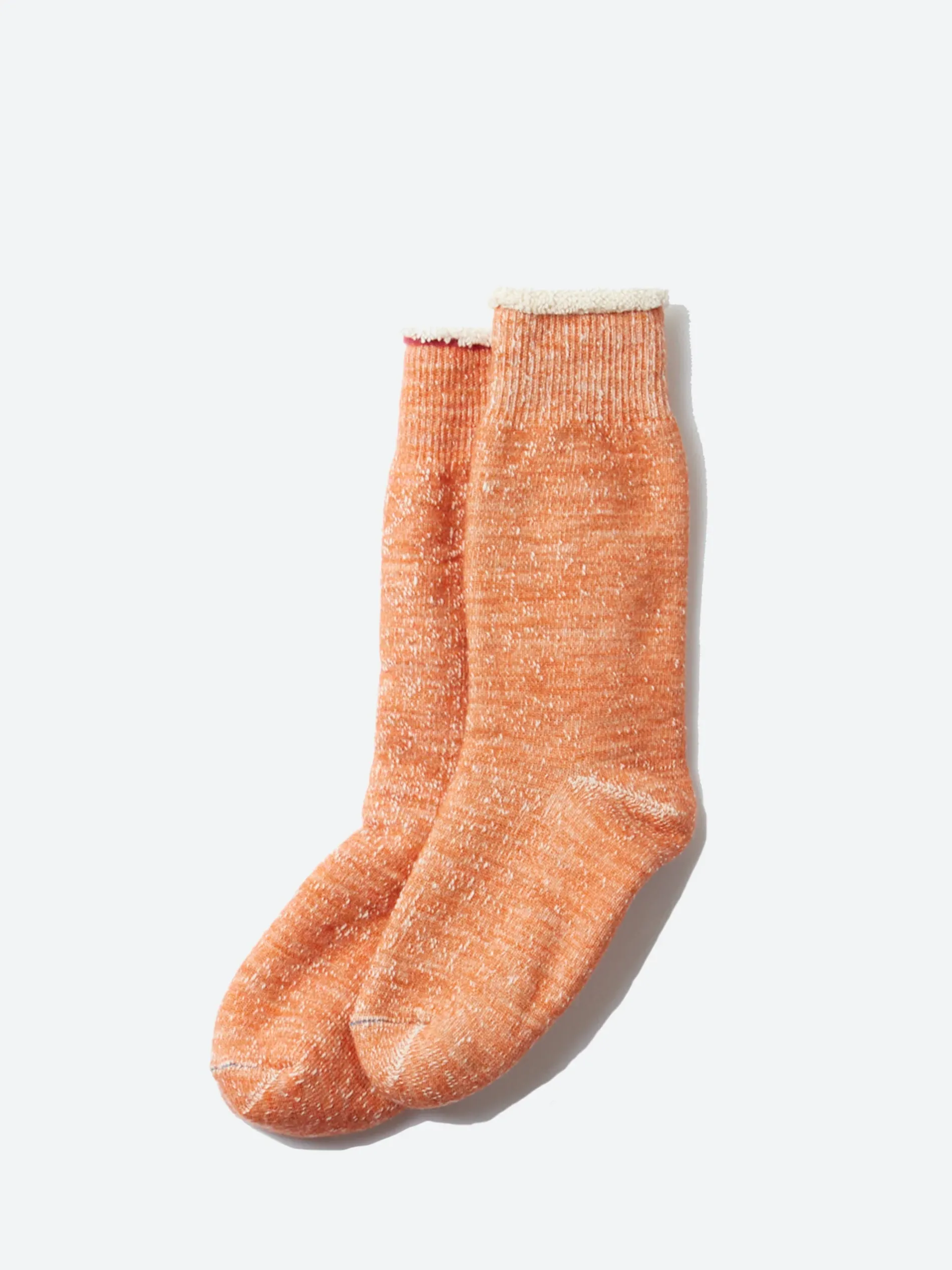 ROTOTO - Double Faced Crew Sock in Orange
