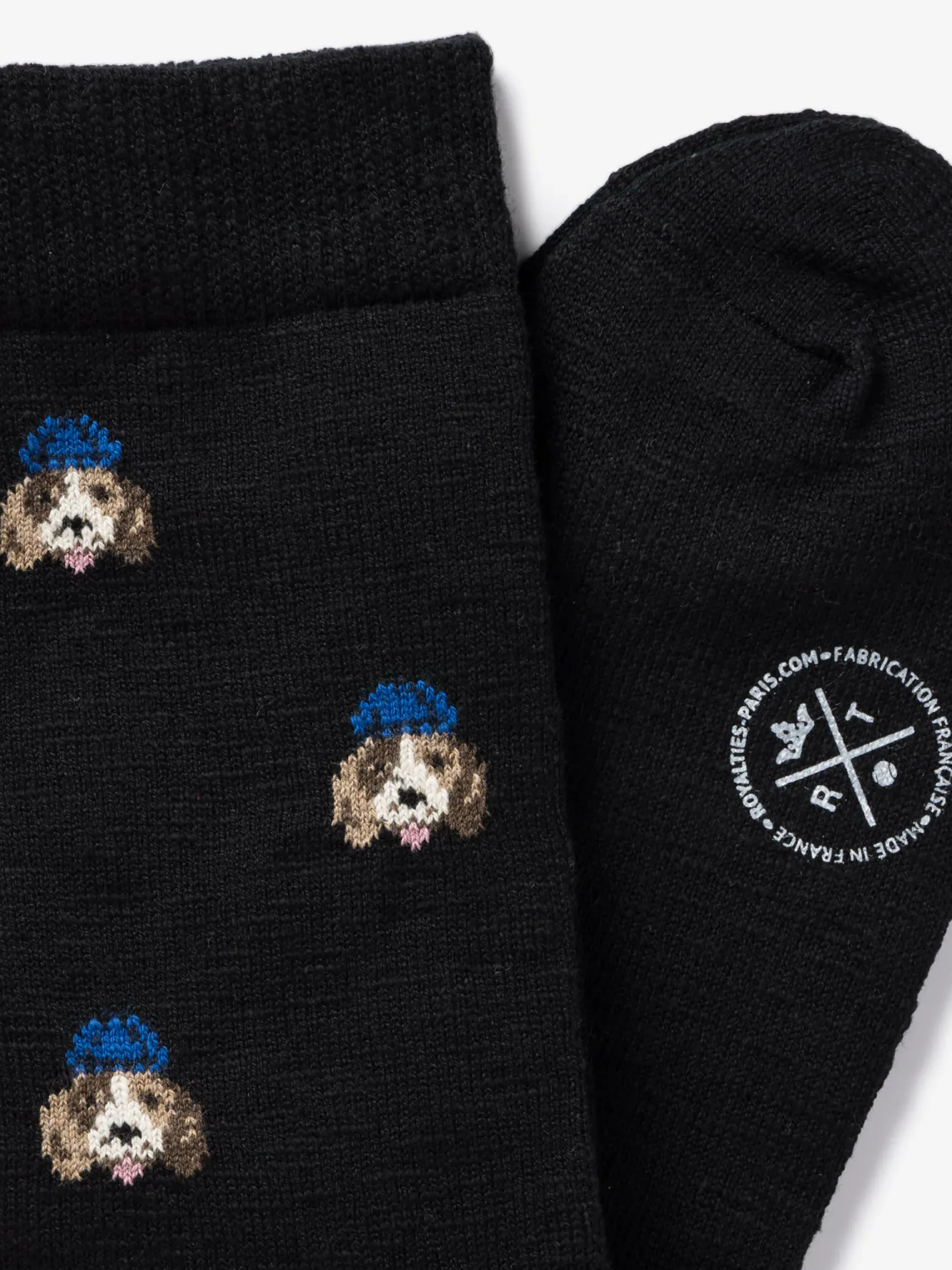 Royalties Paris - Elliot Beagle Socks in Nero